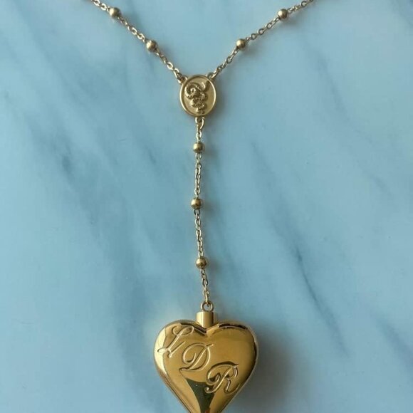 Saint Lana Del Rey Inspired Gold Plated Stainless Steel Stash Necklace - Picture 3 of 5